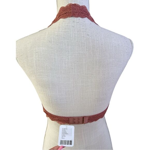 NWT Free People intimate Last Dance Plunge Bralette in Bronze Size S - Picture 4 of 5